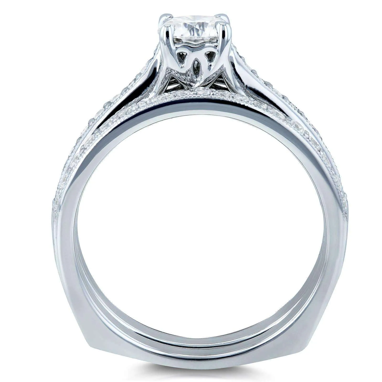 Euro Round Bridal Set - 1/2ct Diamond