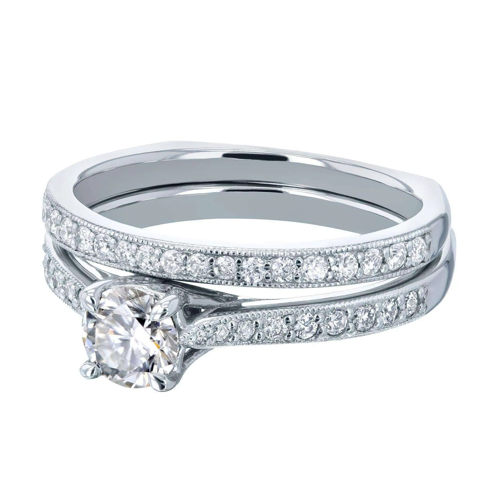 Euro Round Bridal Set - 1/2ct Diamond
