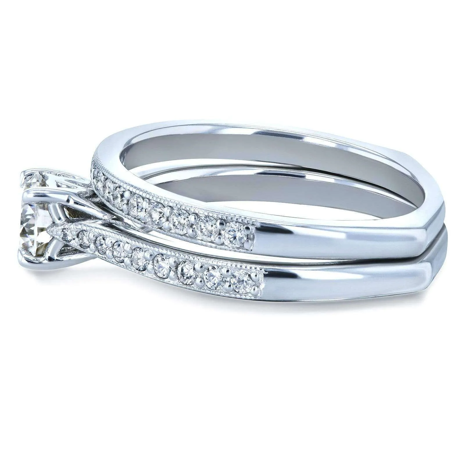 Euro Round Bridal Set - 1/2ct Diamond