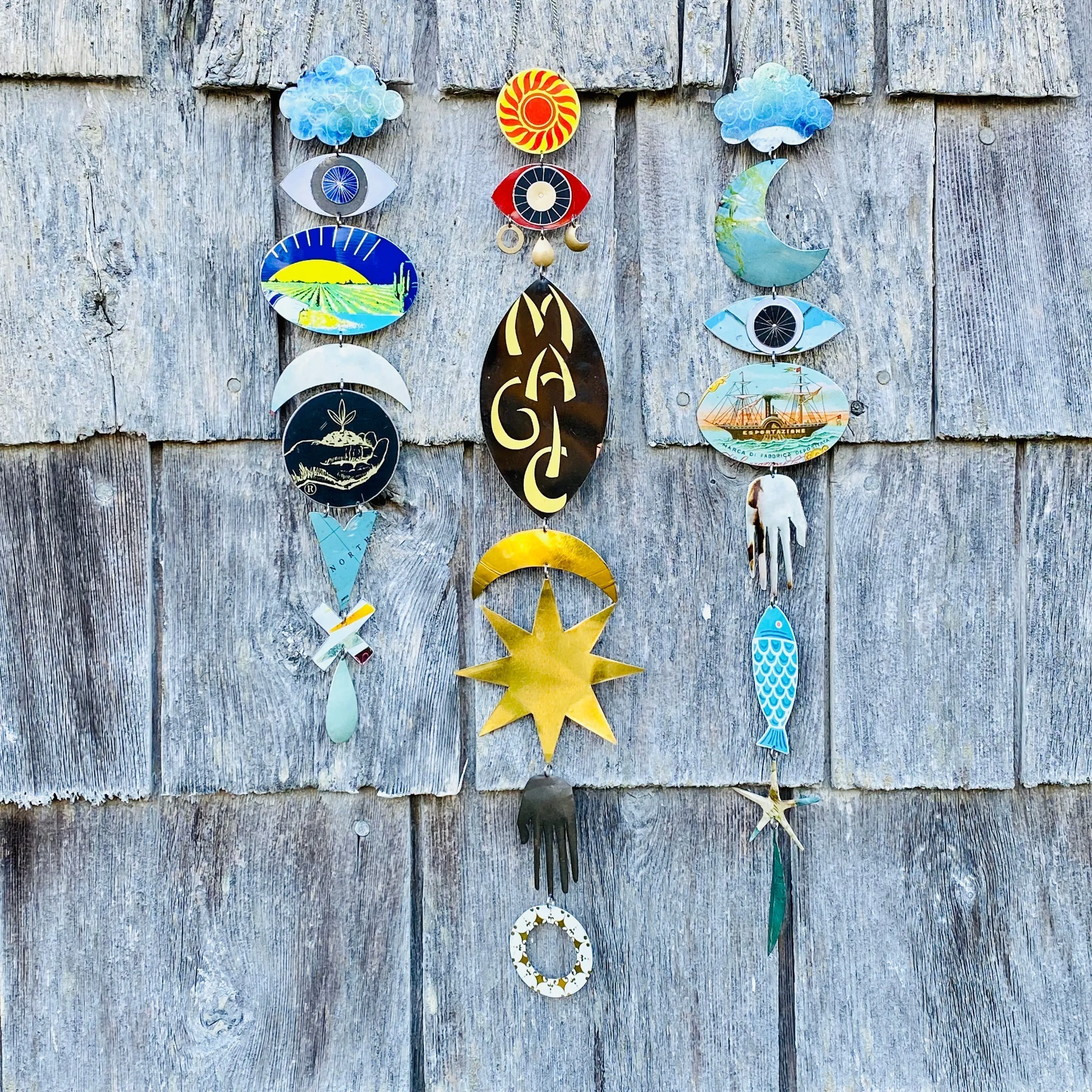 Evening Hydrangeas Protective Eye Talisman Wall Hanging