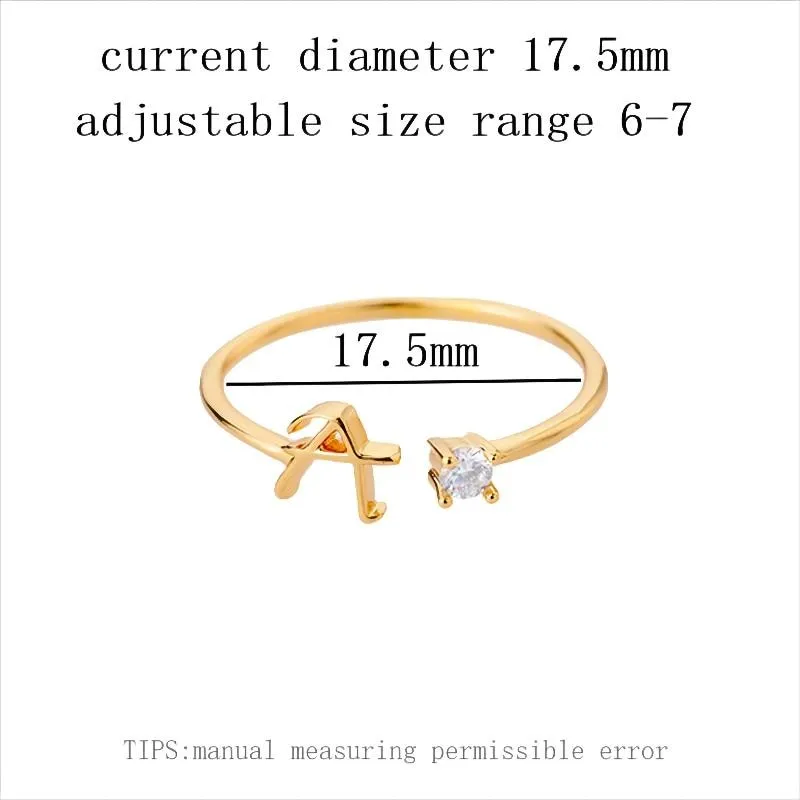 Exquisite Simple Initial Letter Rings For Women Stackable Name Stainless Steel Ring Couple Jewelry Wholesale BFF Gift For Sister
