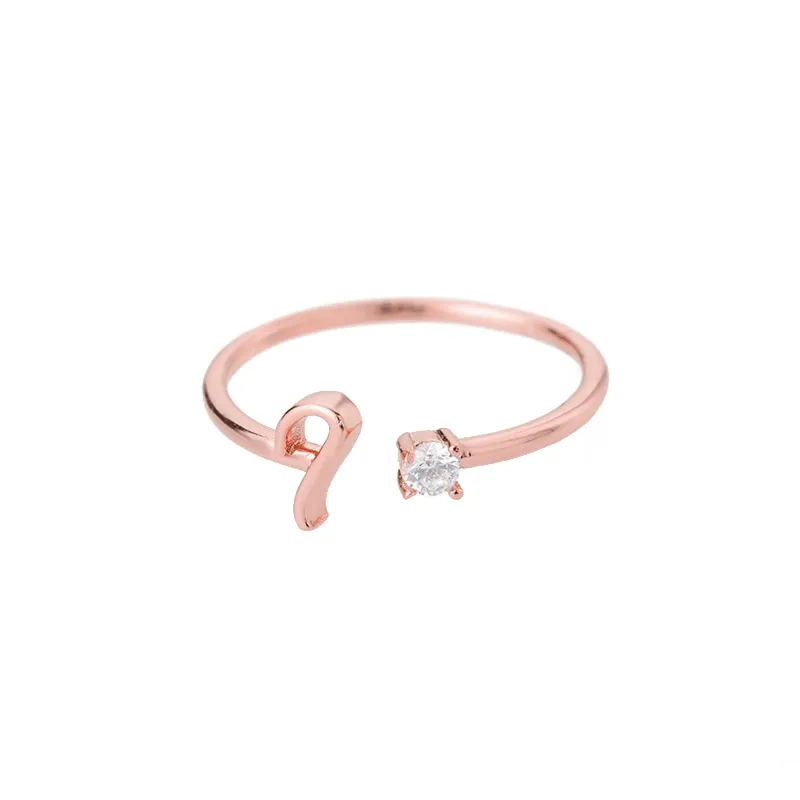 Exquisite Simple Initial Letter Rings For Women Stackable Name Stainless Steel Ring Couple Jewelry Wholesale BFF Gift For Sister