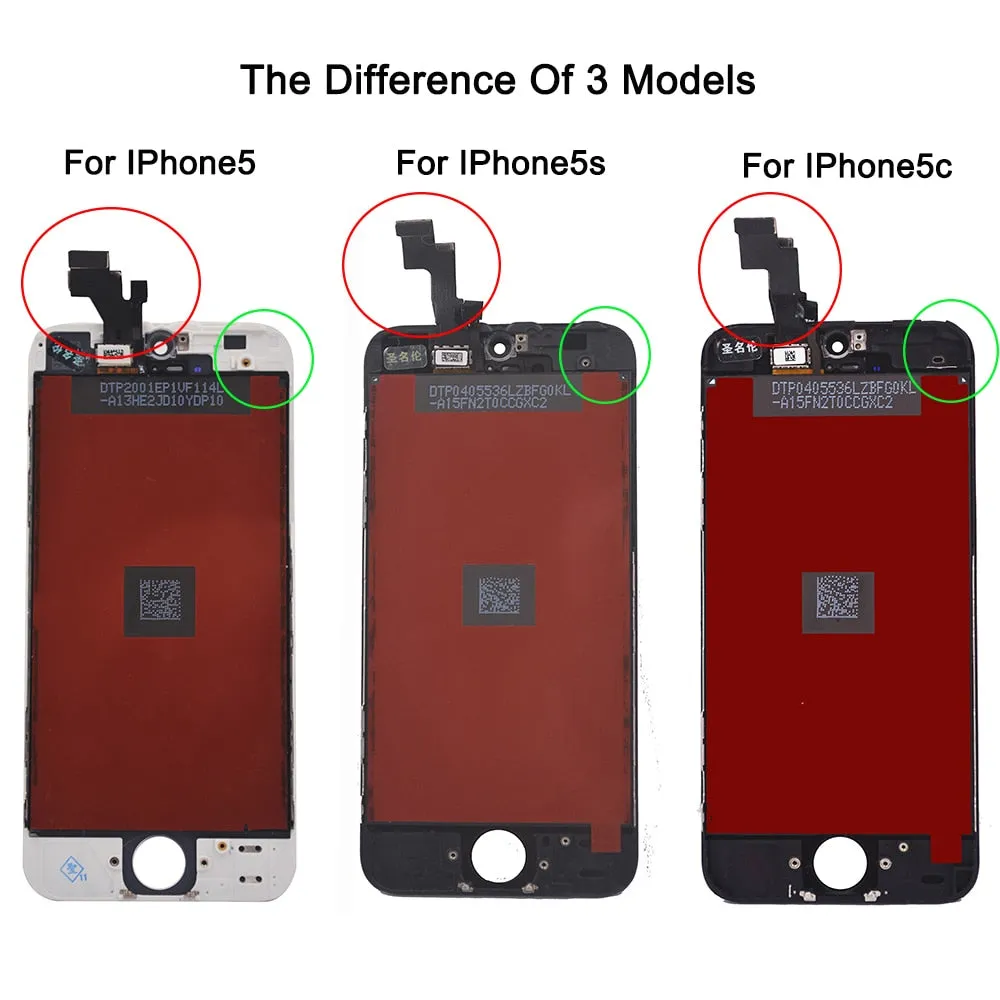 Factory Sale LCD For Iphone 5 iphone 5c iphone 5s Screen Display Part Glass Touch Panel Digitizer Assembly Complete Tools Screen