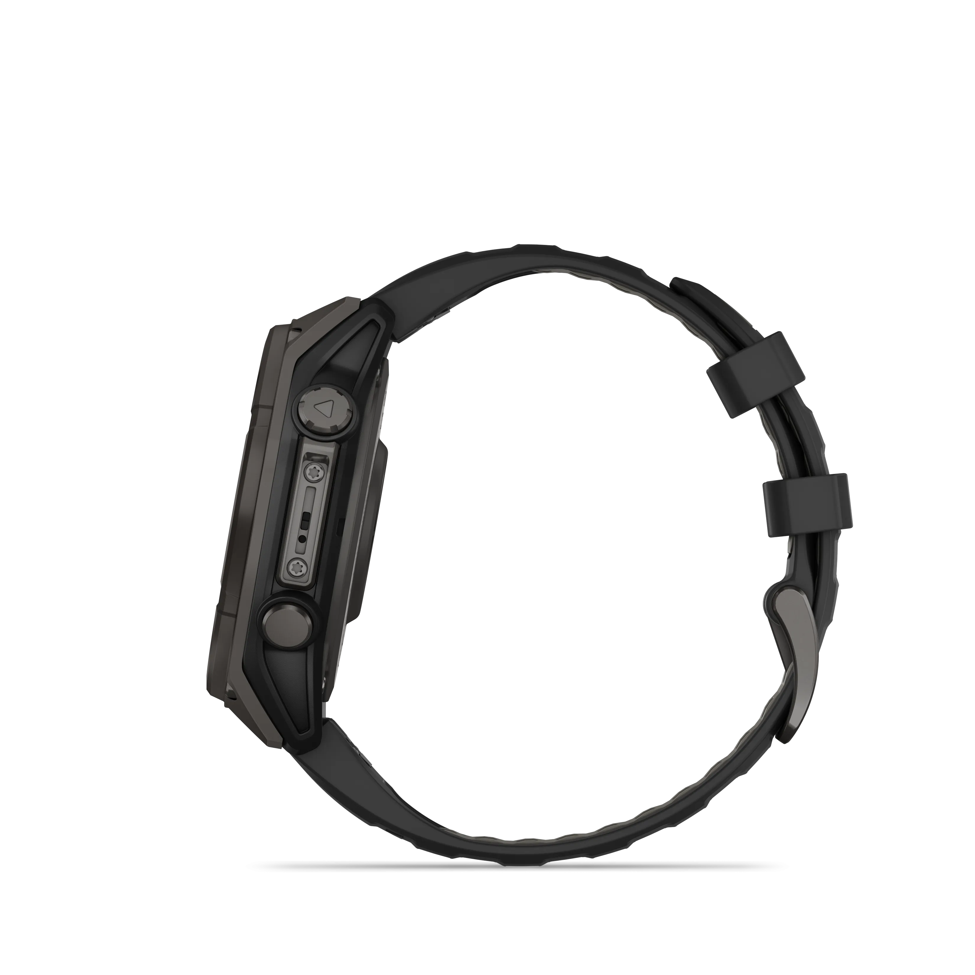 Fenix 8 Smartwatch, 47mm - Solar, Sapphire, Carbon Grey DLC Titanium With Black/Pebble Grey Silicone Band - 010-02906-11