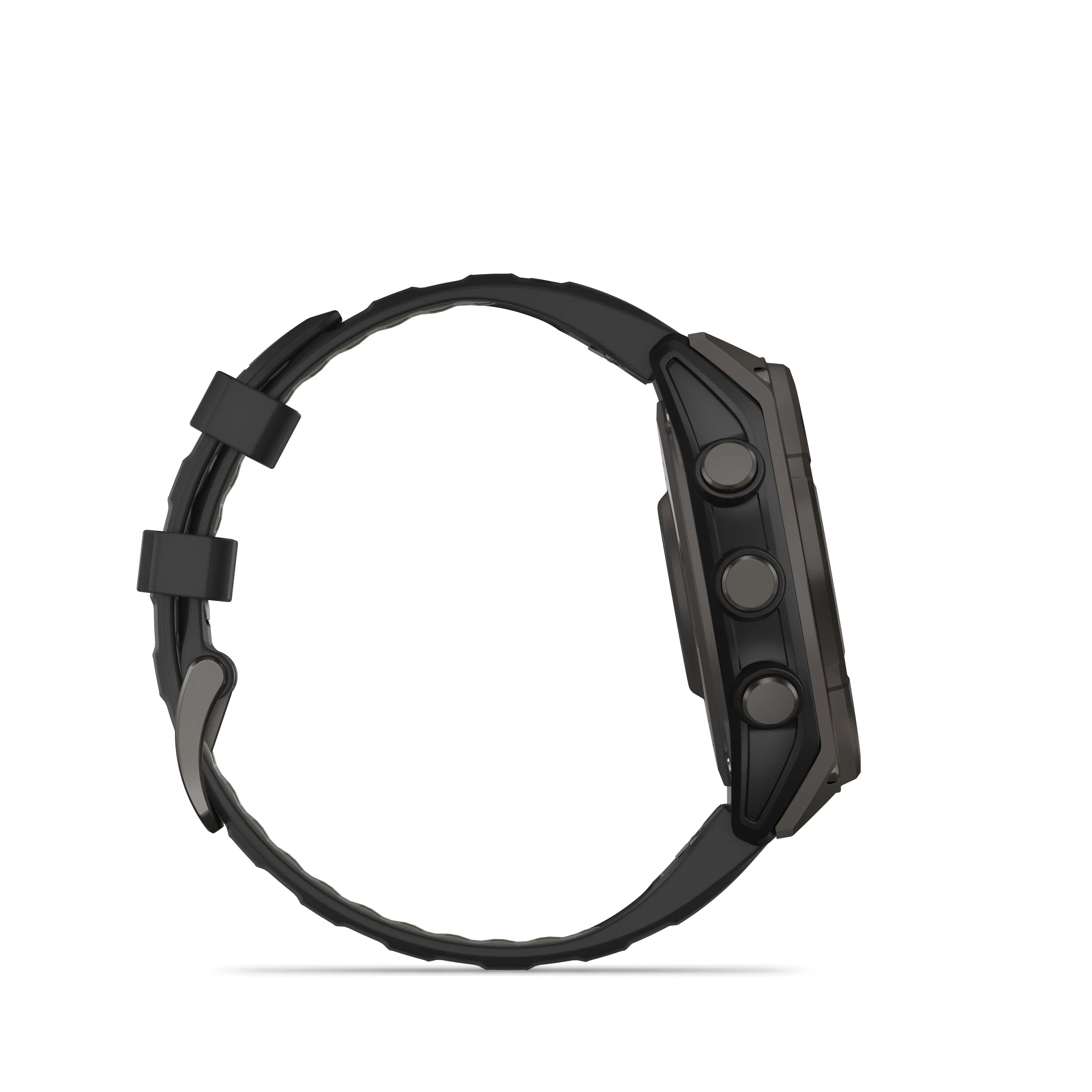 Fenix 8 Smartwatch, 47mm - Solar, Sapphire, Carbon Grey DLC Titanium With Black/Pebble Grey Silicone Band - 010-02906-11