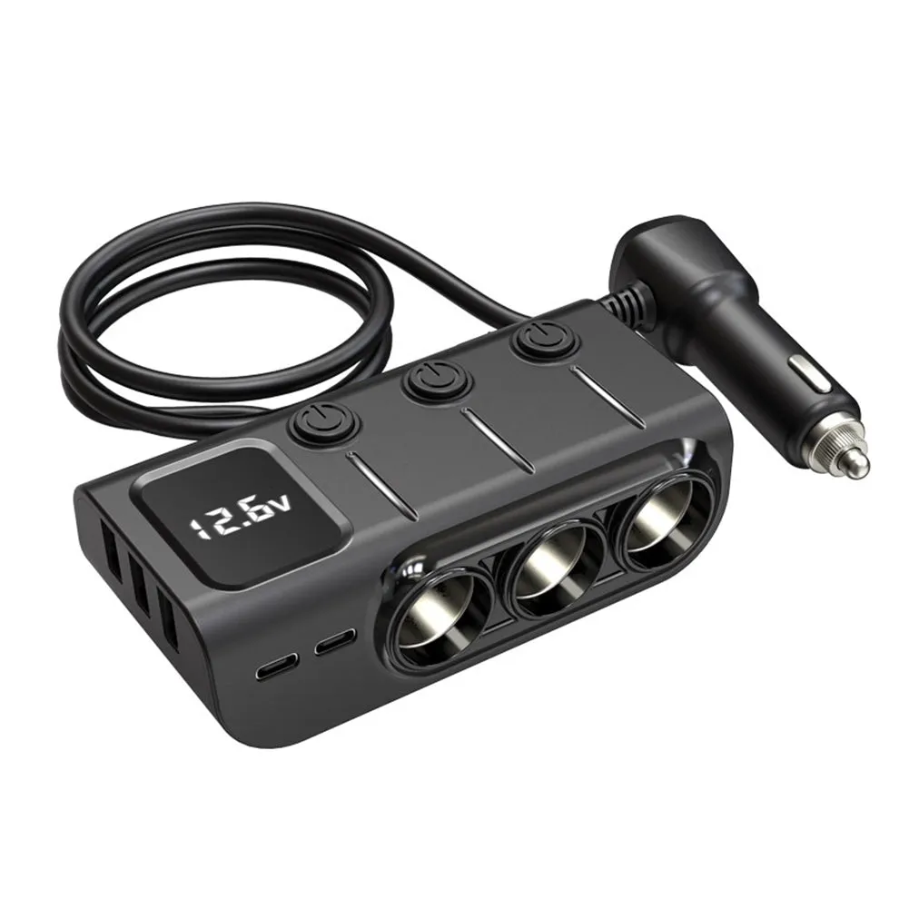 GC01 Car Cigarette Lighter 120W USB PD Fast Charge Adapter 3