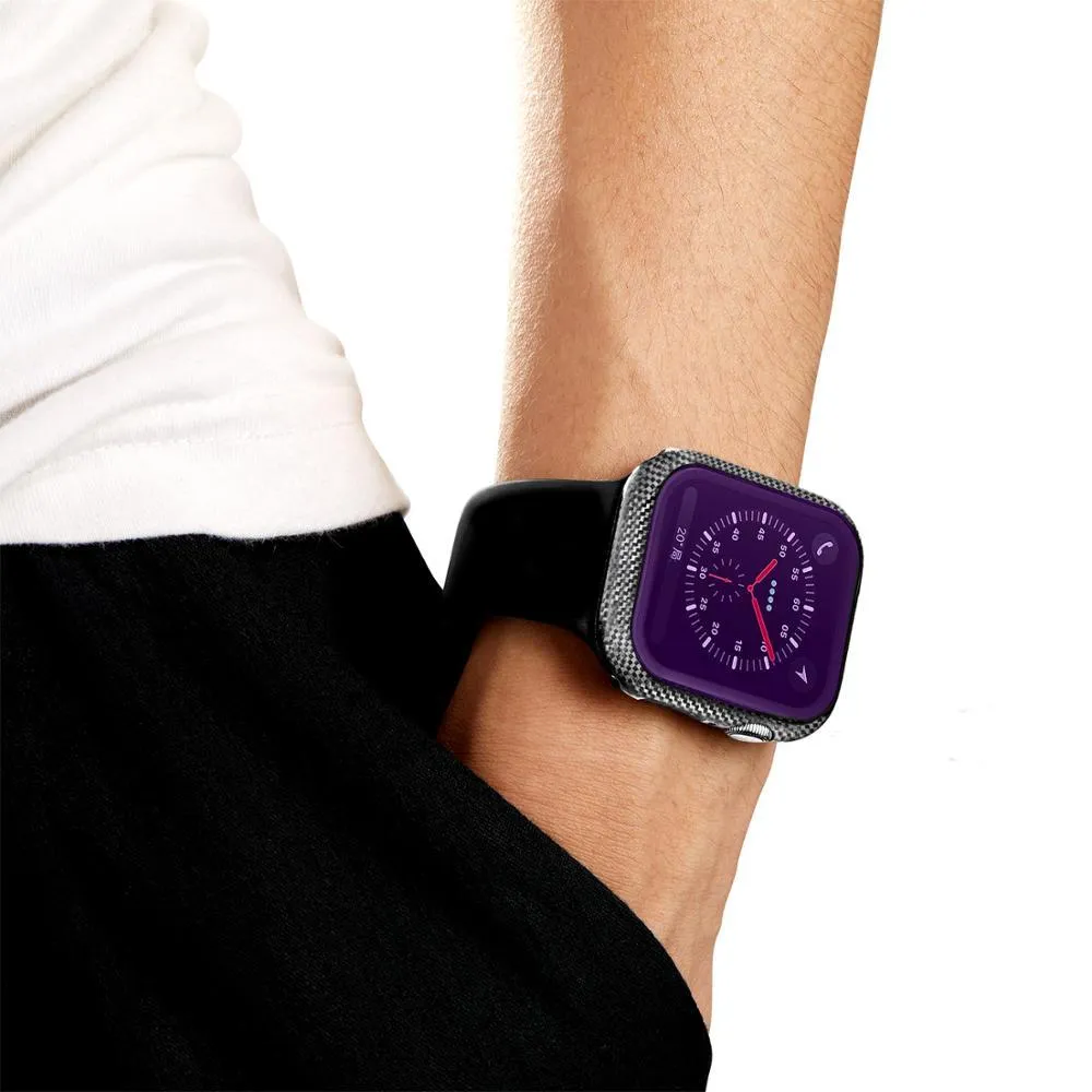 Glass   Cover Series 6 5 4 Carbon Fiber Bumper Protector |Watch Cases|