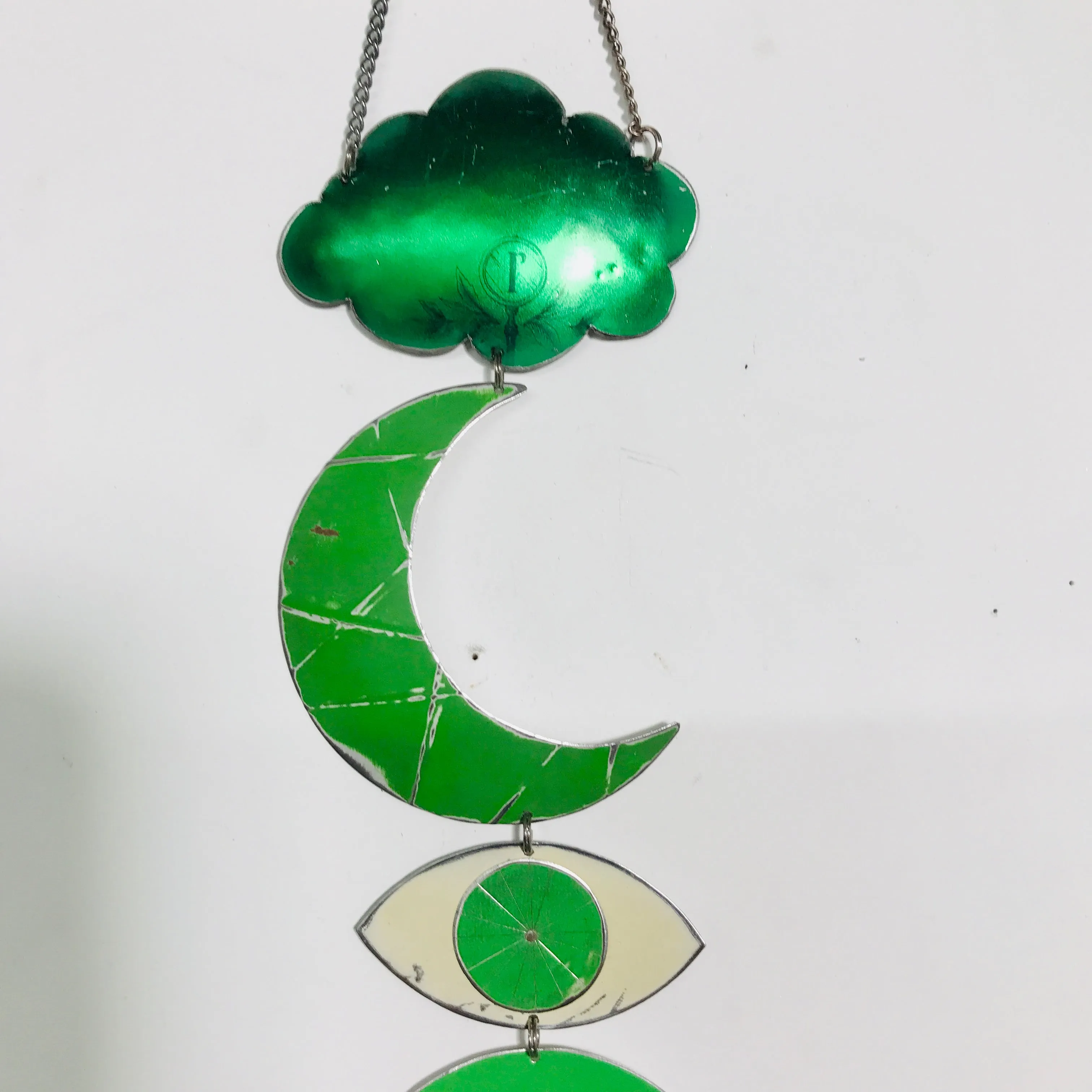 Golden Blossoms on Grass Protective Eye Talisman Wall Hanging