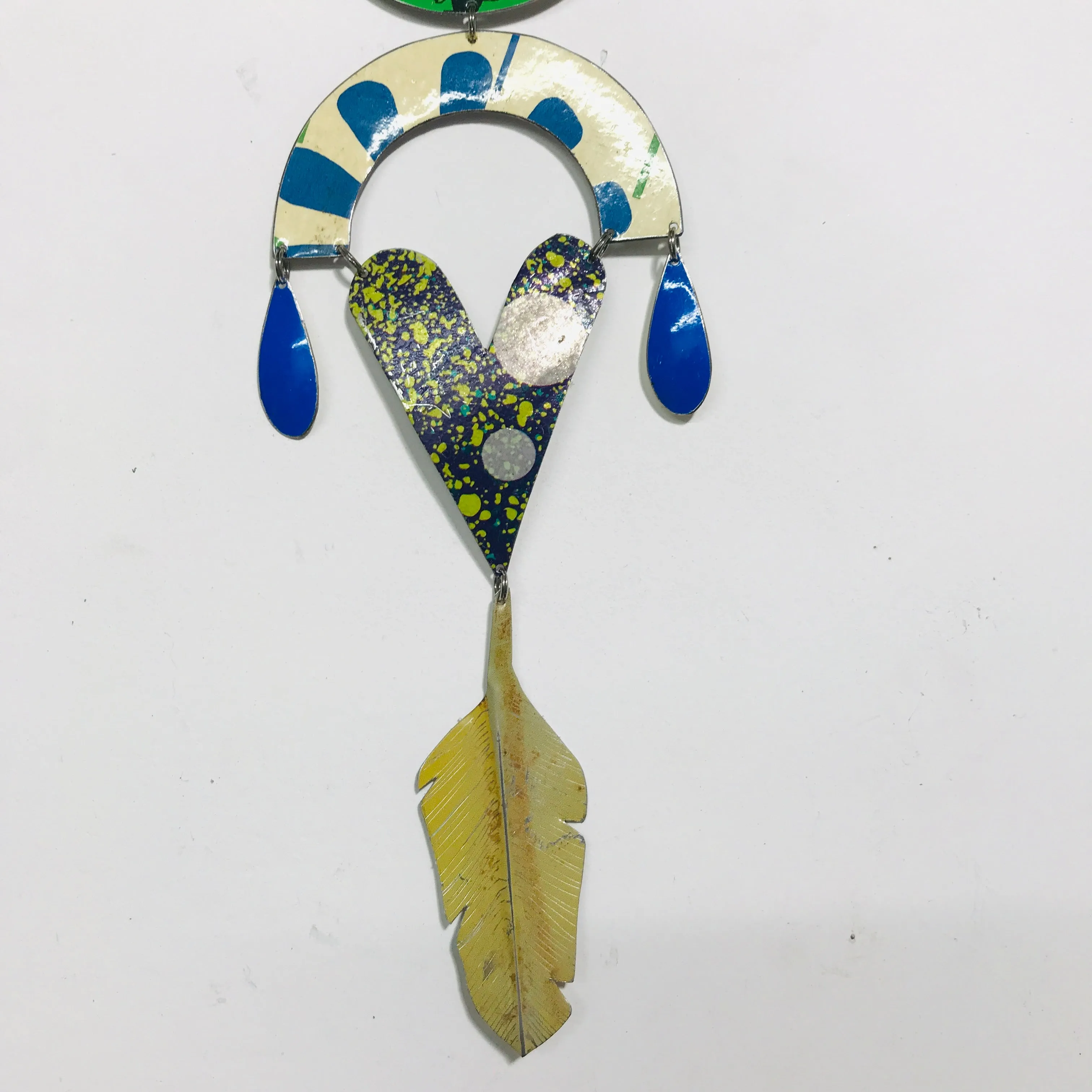 Golden Blossoms on Grass Protective Eye Talisman Wall Hanging