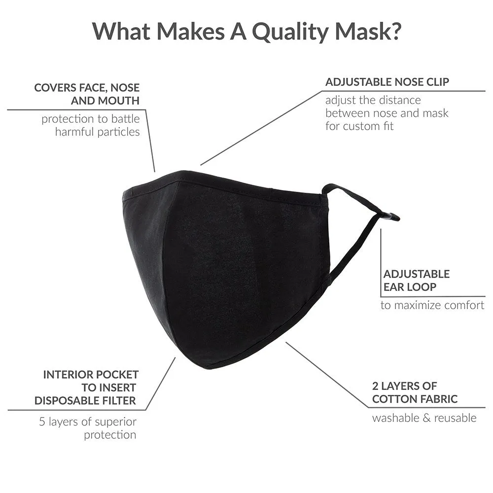 Grey Kitty Print Kids Protective Cloth Face Mask