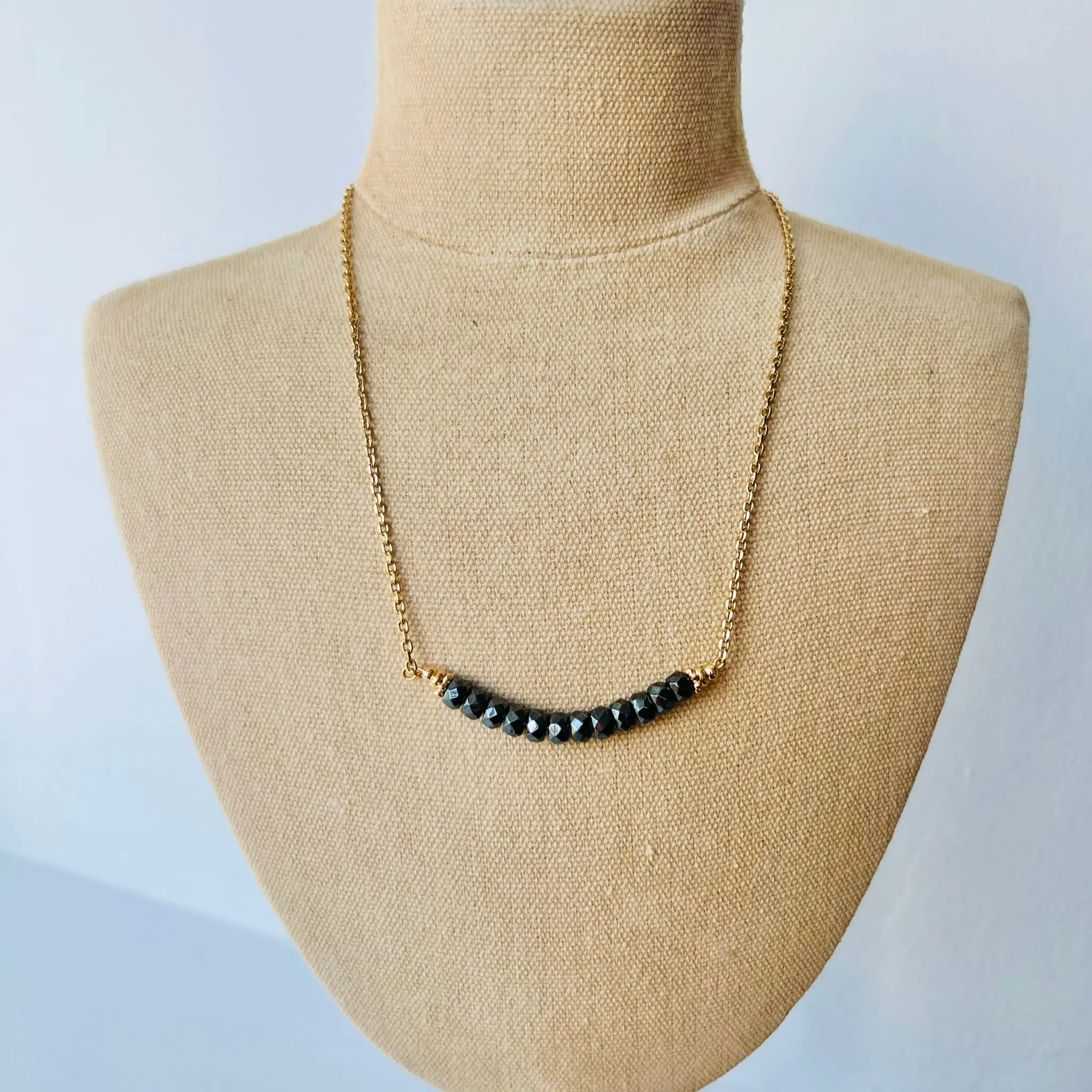Hematite Moon Necklace