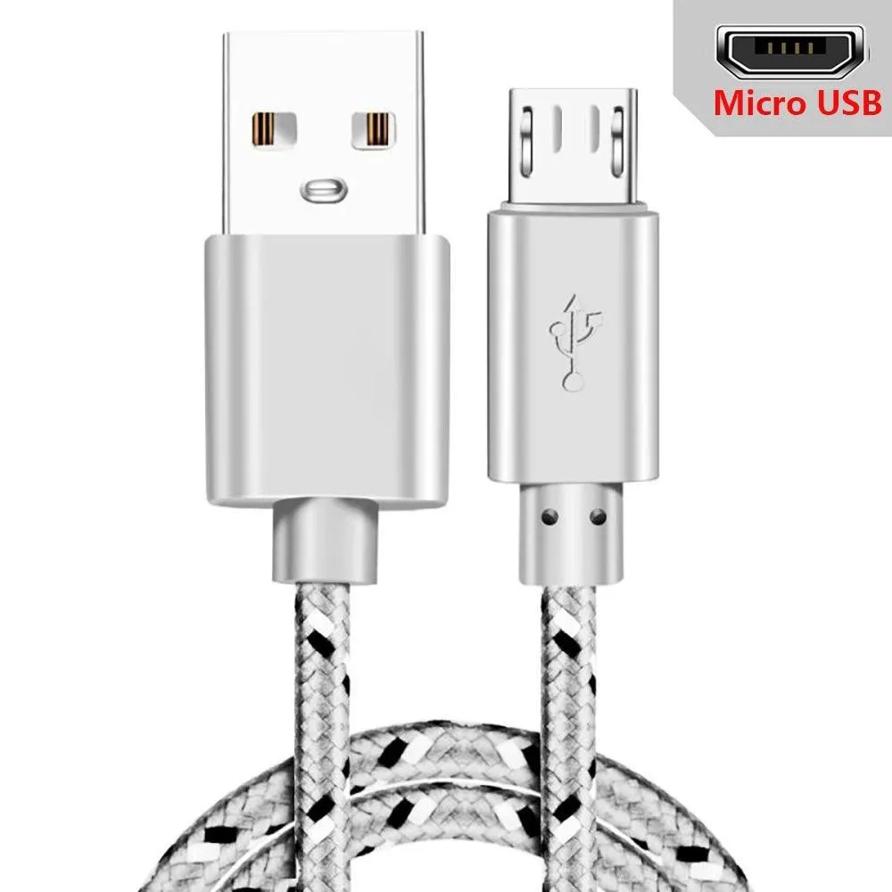 High-Speed Nylon Braided Micro USB Cable: Fast Charge & Sync for Samsung Huawei Xiaomi