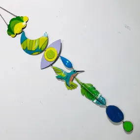 Hummingbird & Yellows Protective Eye Talisman Wall Hanging