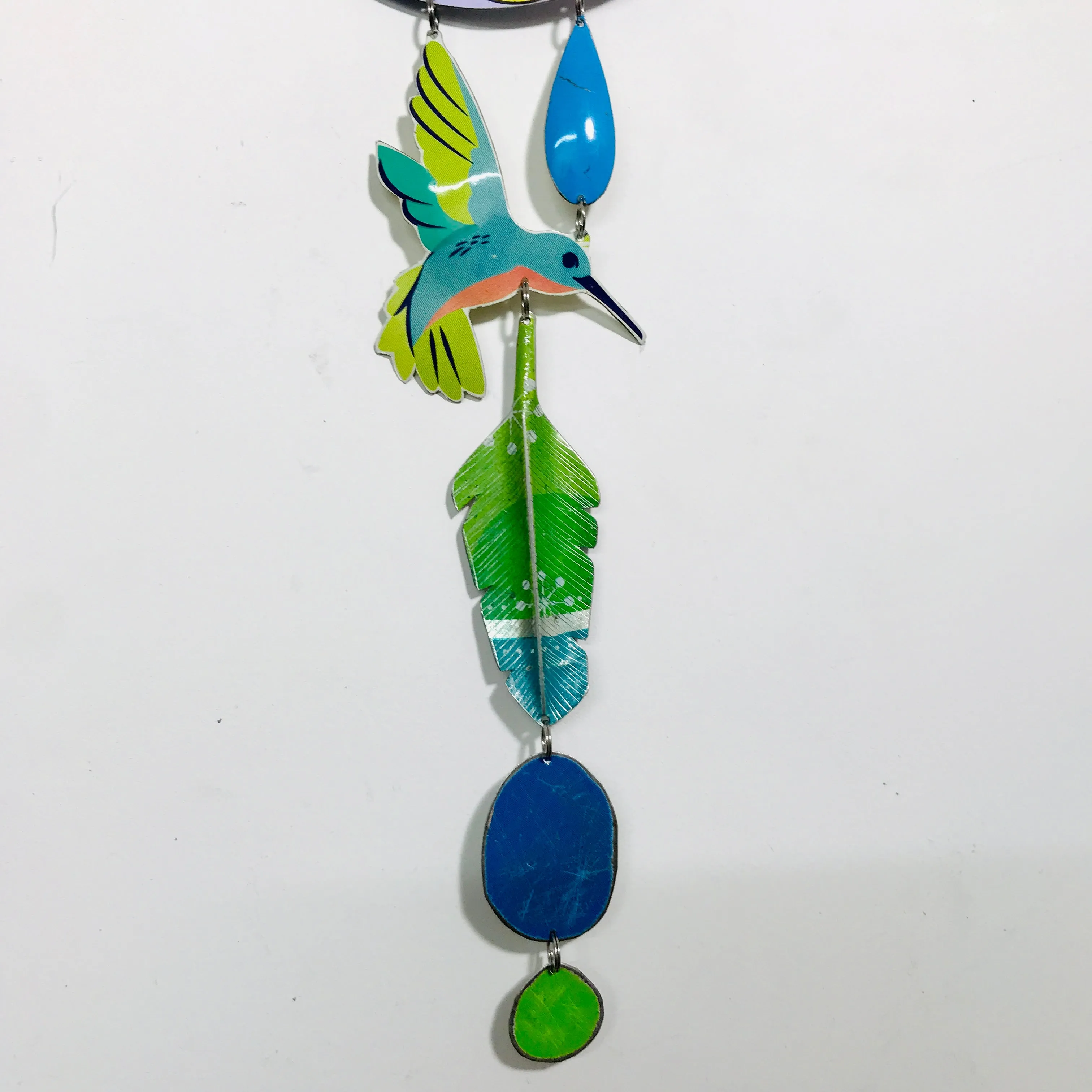 Hummingbird & Yellows Protective Eye Talisman Wall Hanging