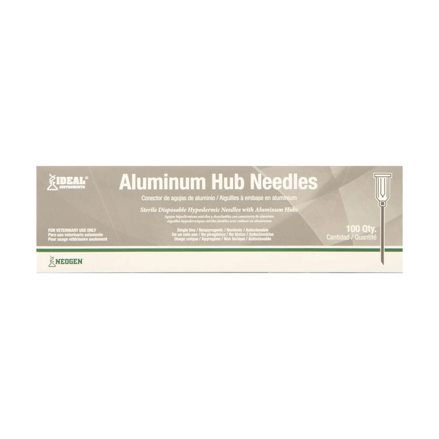 Ideal Aluminum Hub Needles, Box of 100