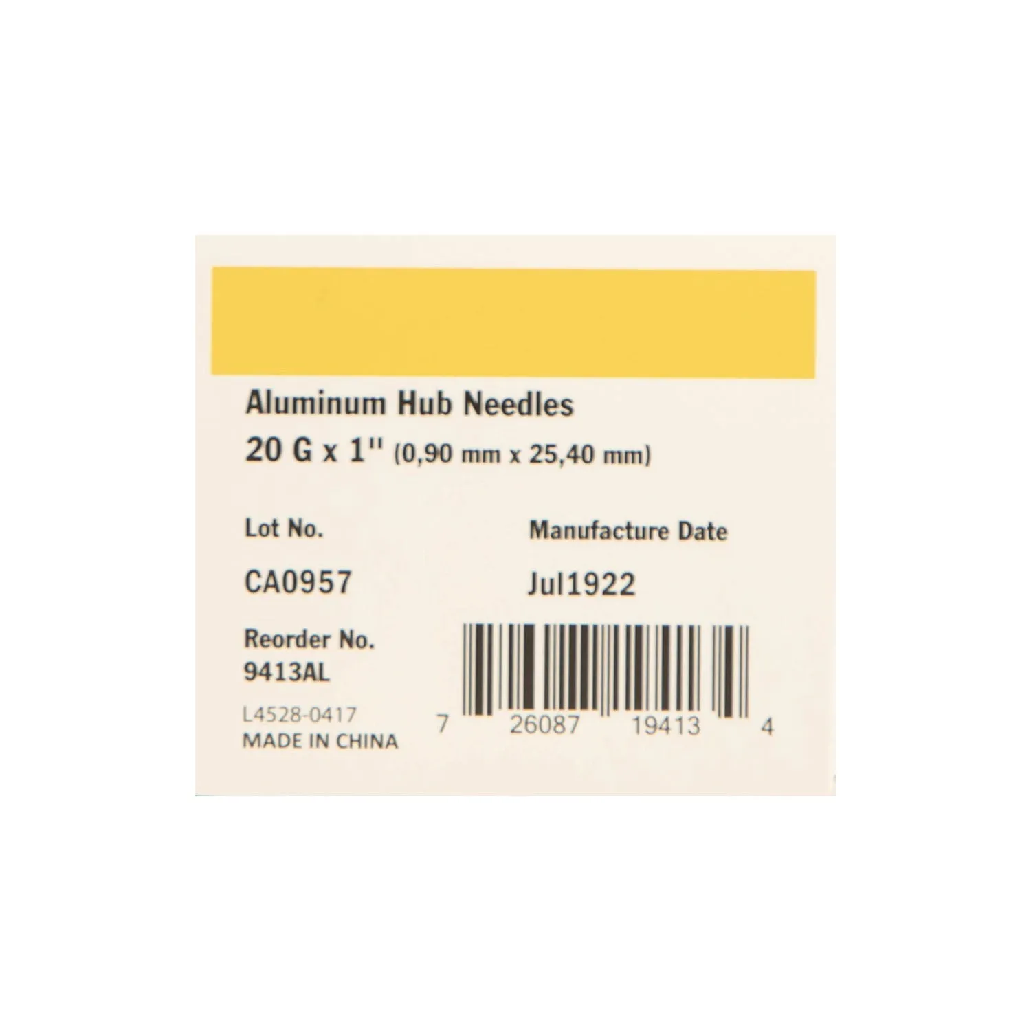 Ideal Aluminum Hub Needles, Box of 100