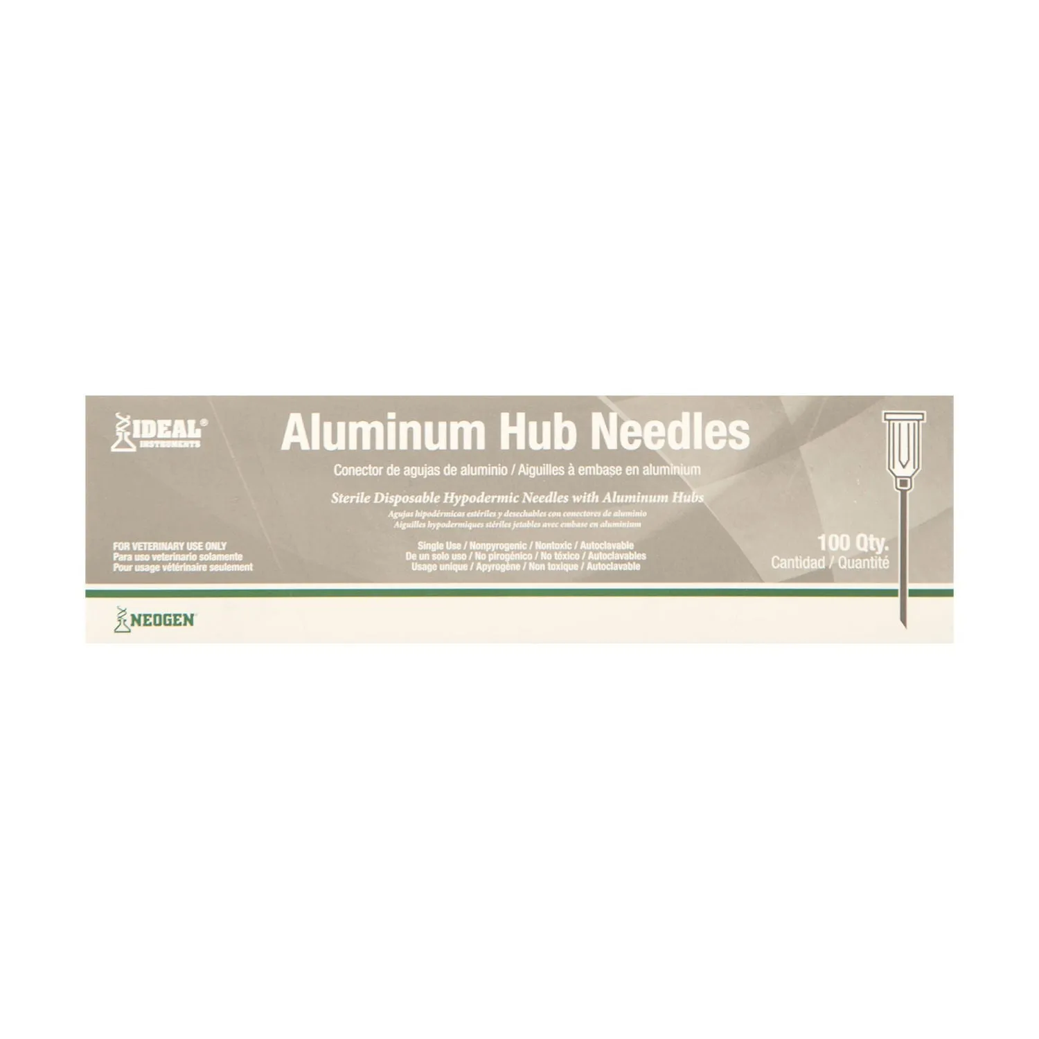 Ideal Aluminum Hub Needles, Box of 100