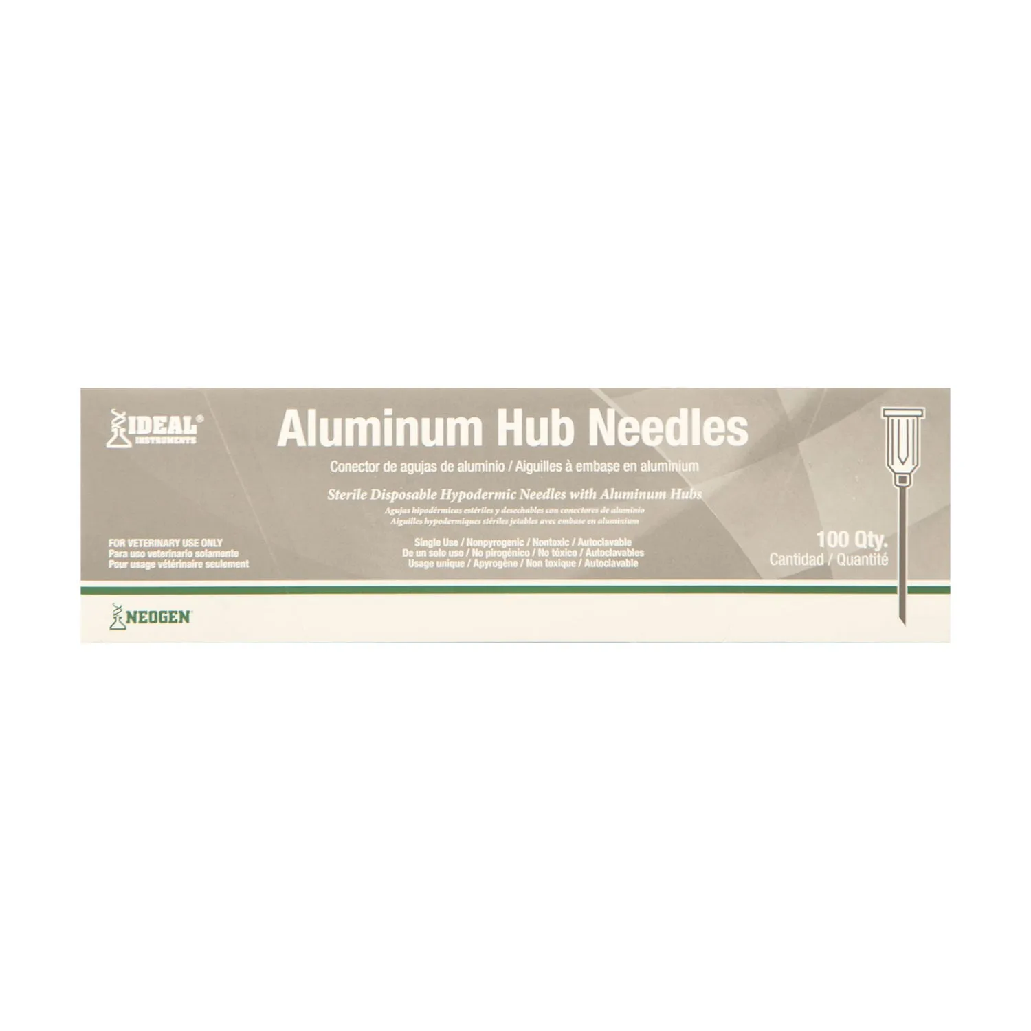 Ideal Aluminum Hub Needles, Box of 100