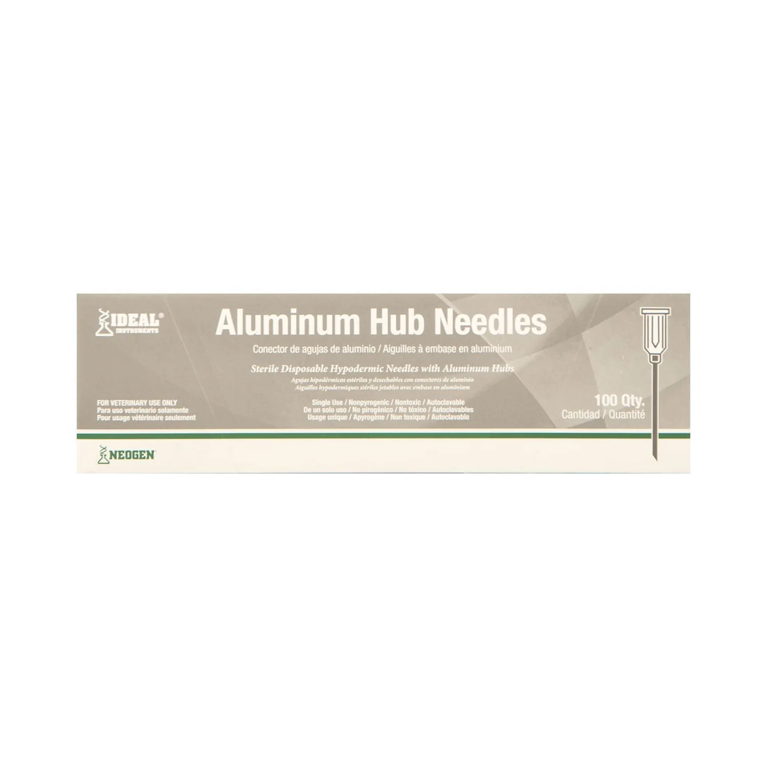 Ideal Aluminum Hub Needles, Box of 100