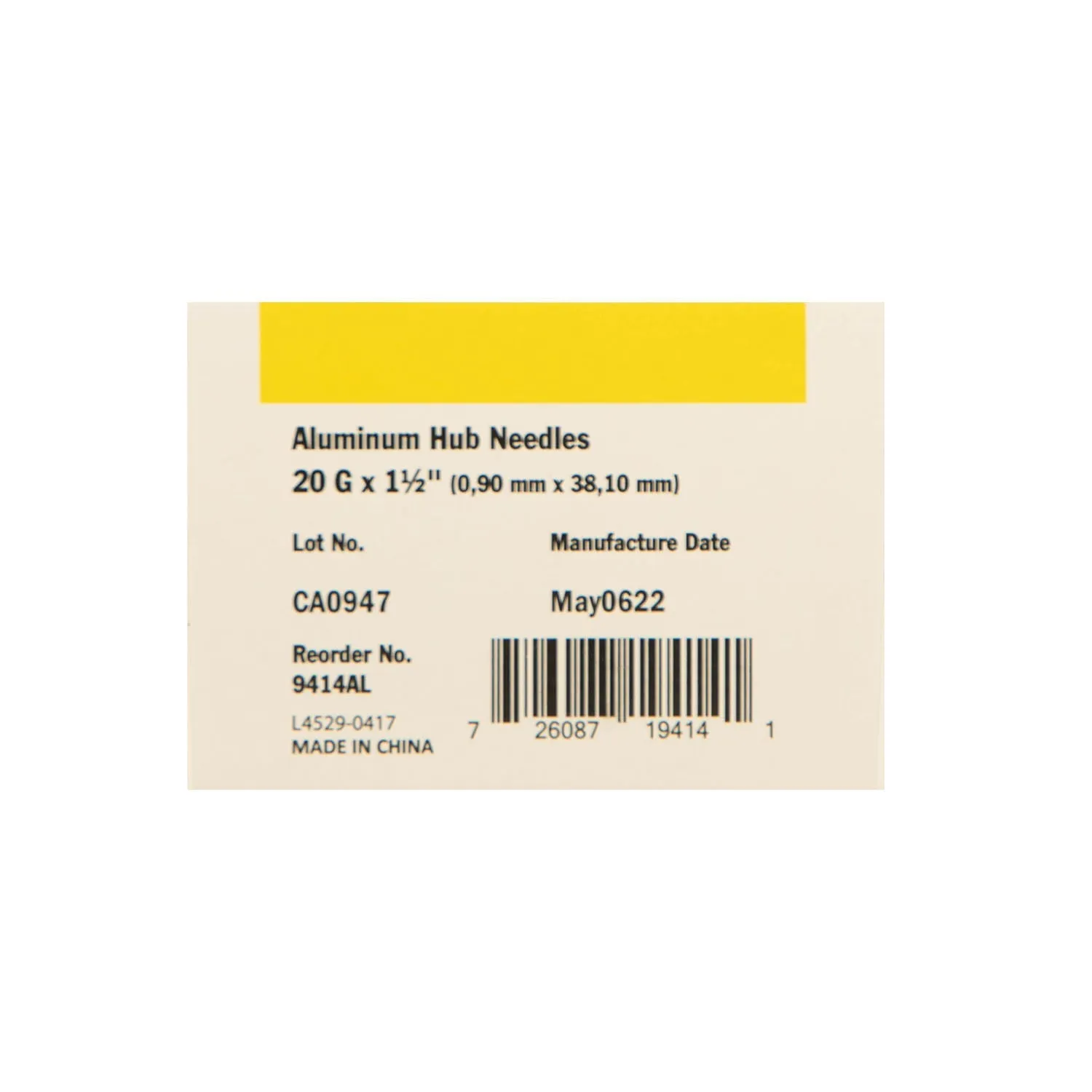 Ideal Aluminum Hub Needles, Box of 100