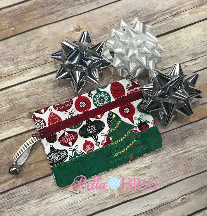 In the Hoop ITH Christmas Tree Wallet machine embroidery design