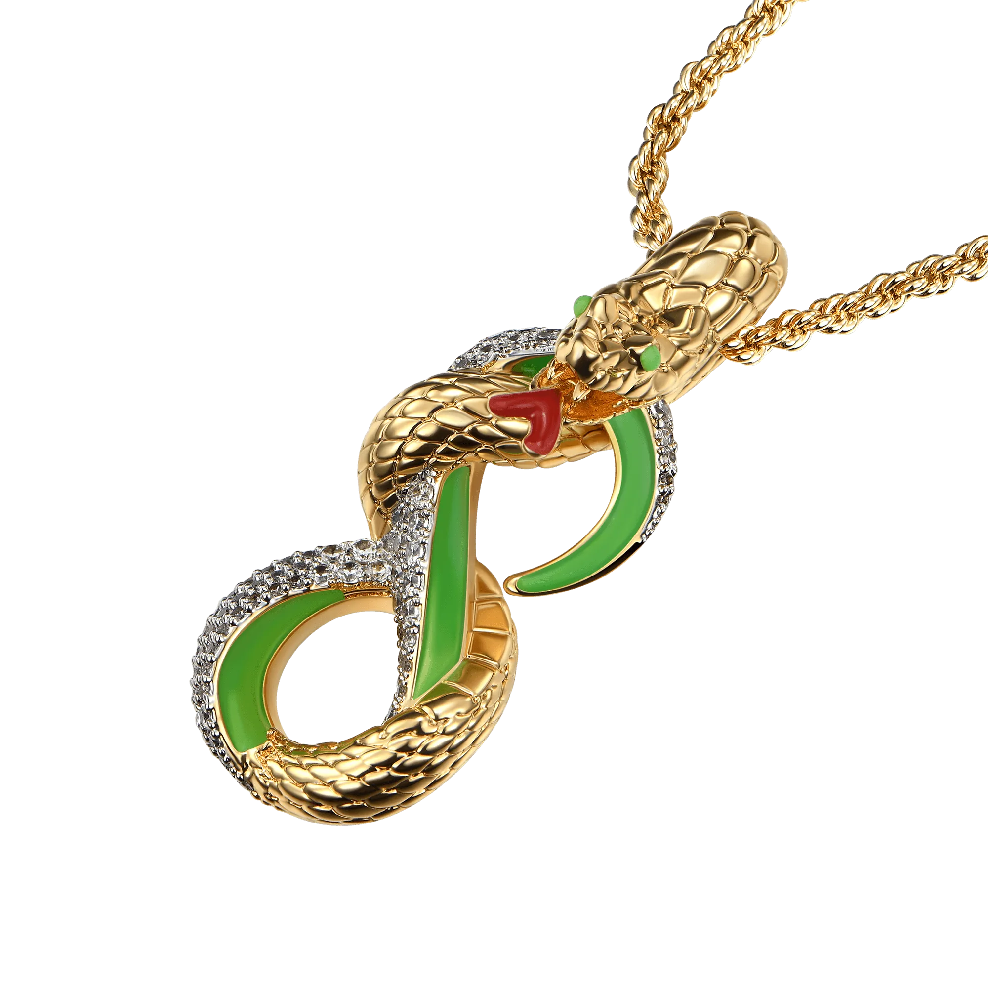 Infinity Glowing Snake Pendant