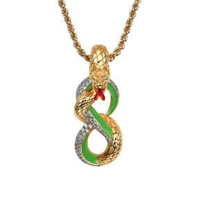 Infinity Glowing Snake Pendant