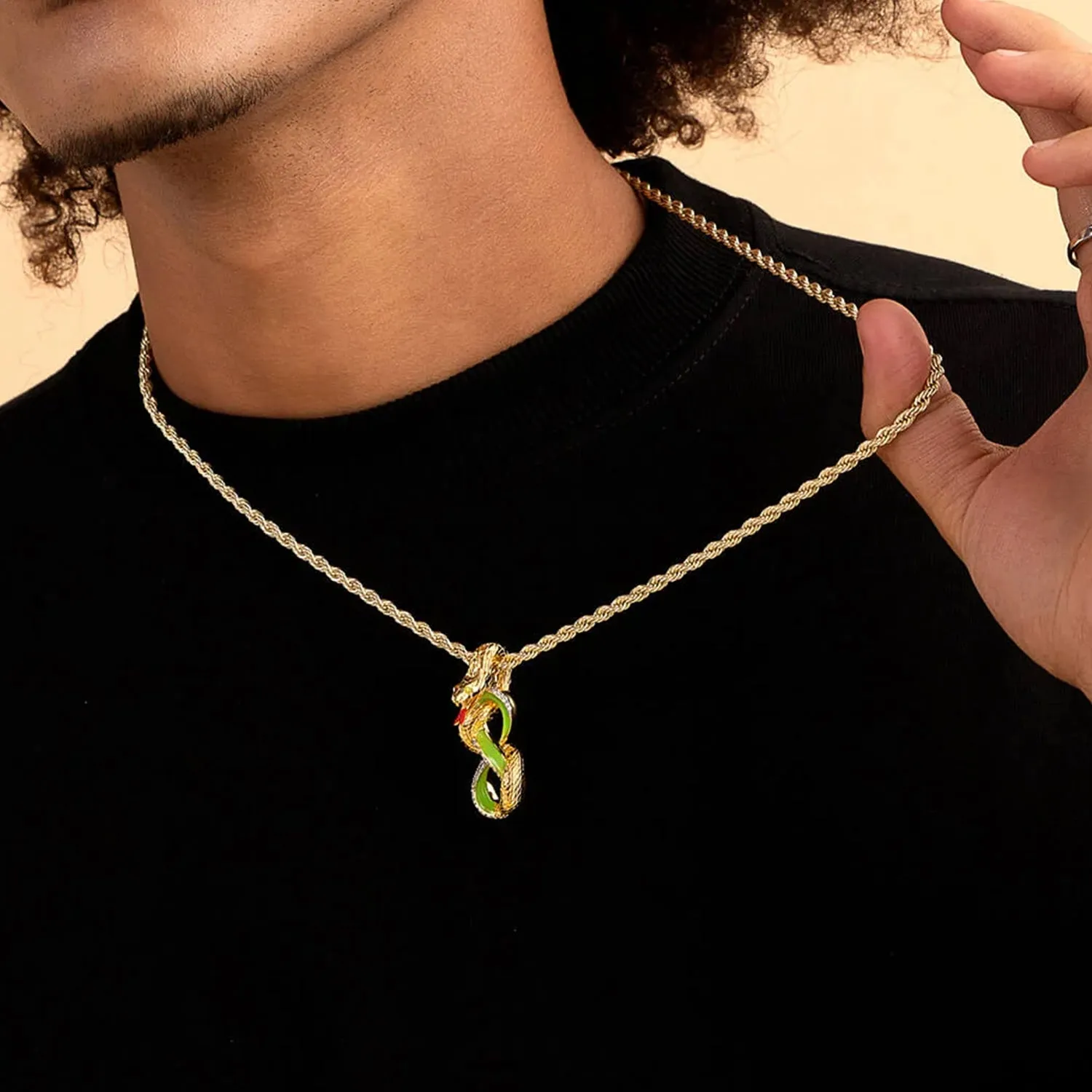Infinity Glowing Snake Pendant
