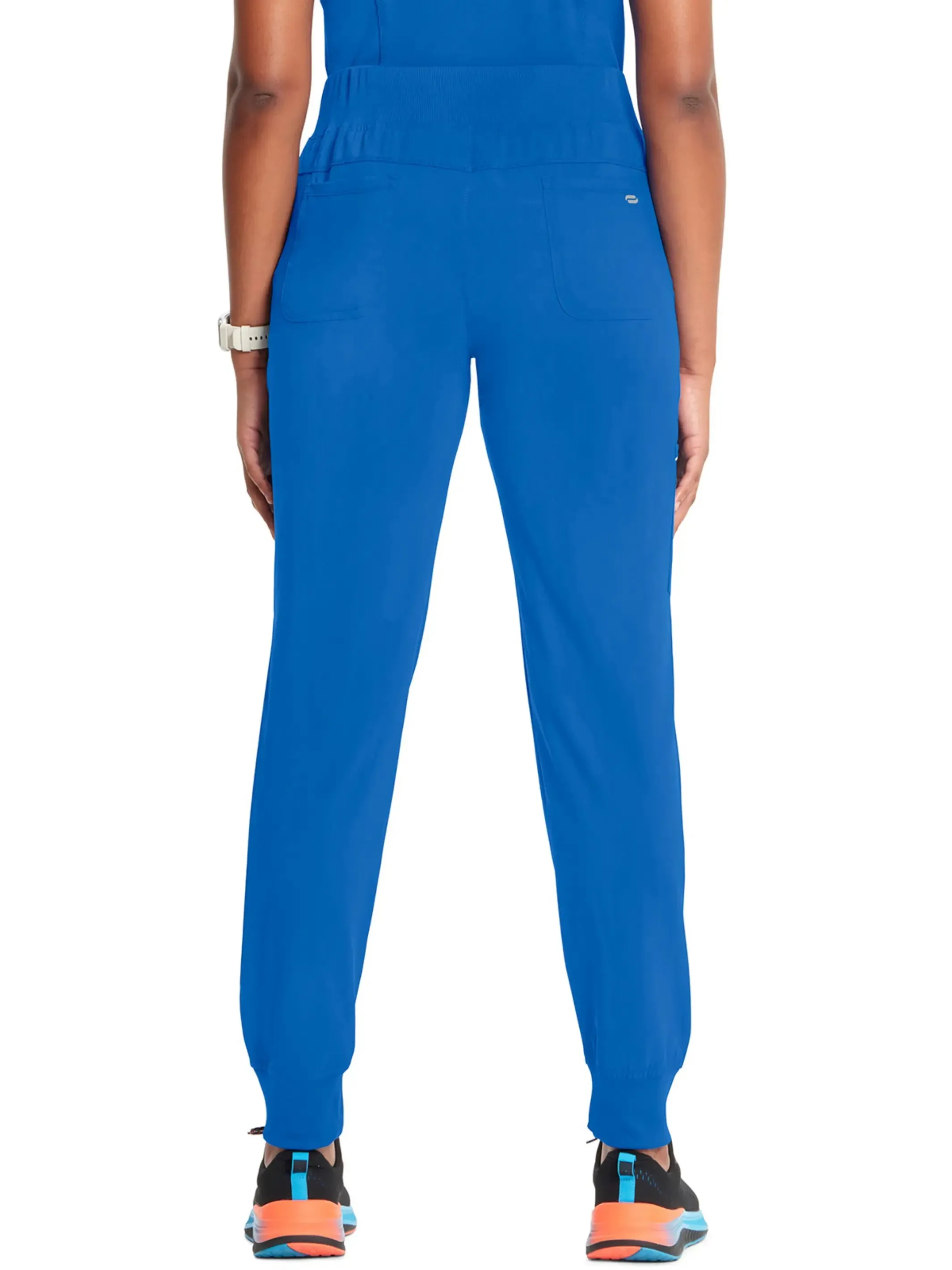 Infinity Women's Scrub Set Mock Wrap Top & Joggers | Royal Blue