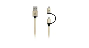 IOGear - DuoLinq 2-in-1 Charge & Sync Lightning and Micro USB Cable