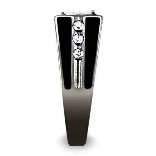 Jewellery Kingdom Signet Pinky Military Stainless Steel Blue Cubic Zirconia Smart Classy Mens Masonic Ring