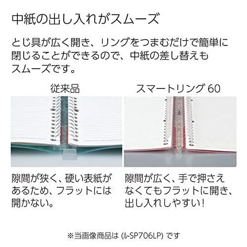 Kokuyo B5 Campus OCEAN BLUE Limited Edition B5 Smart Ring Binder 26 Rings "Lay Flat" Notebook SP706-L2Y | 60 Sheets Capacity