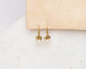 Labradonite With Pearl Earrings