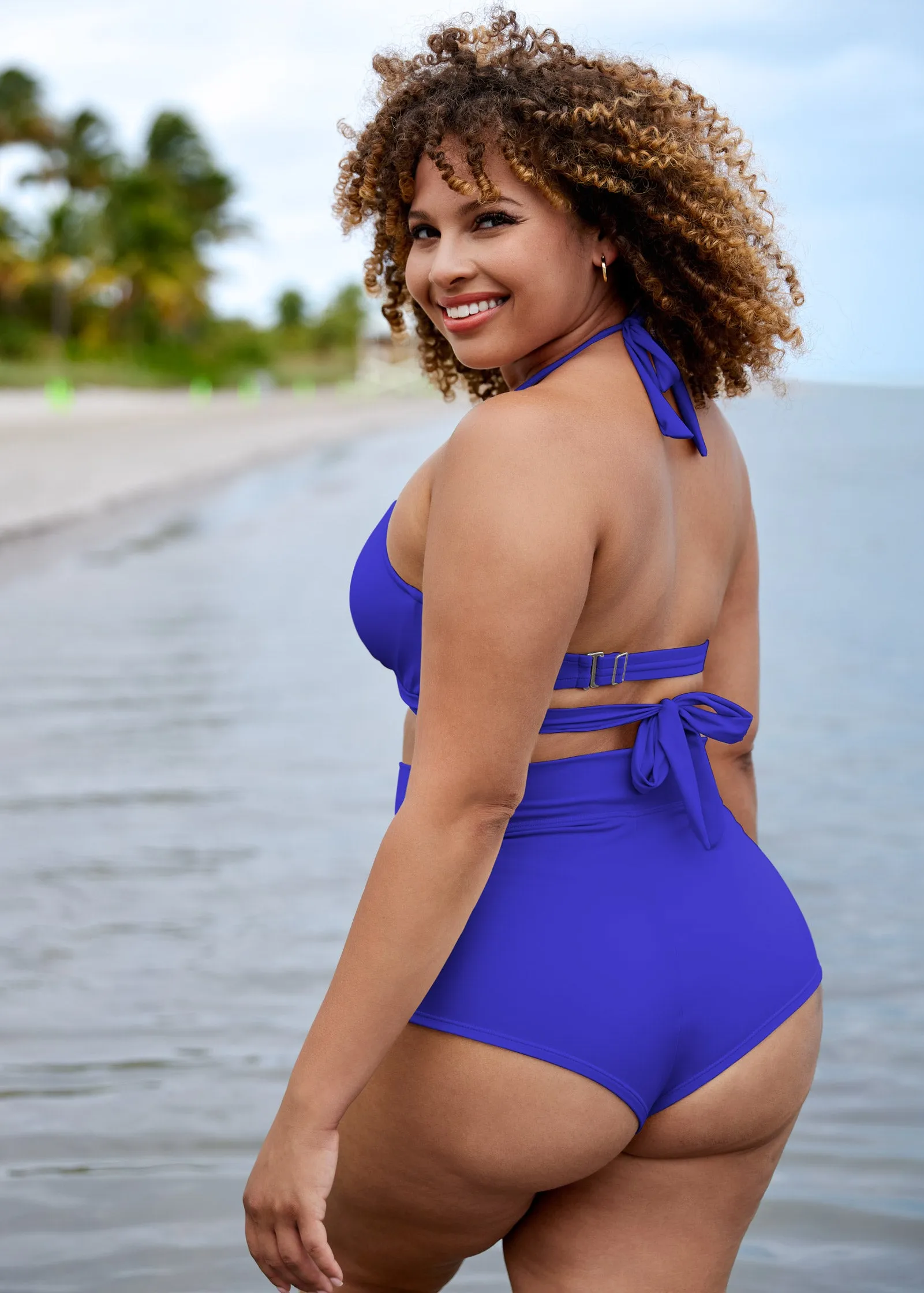 Laguna Wrap Bikini Top - Cobalt Blue