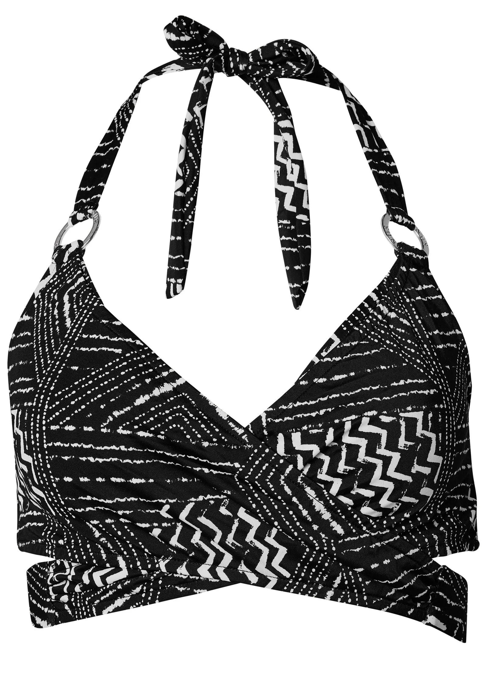 Laguna Wrap Bikini Top - Monochrome Moves