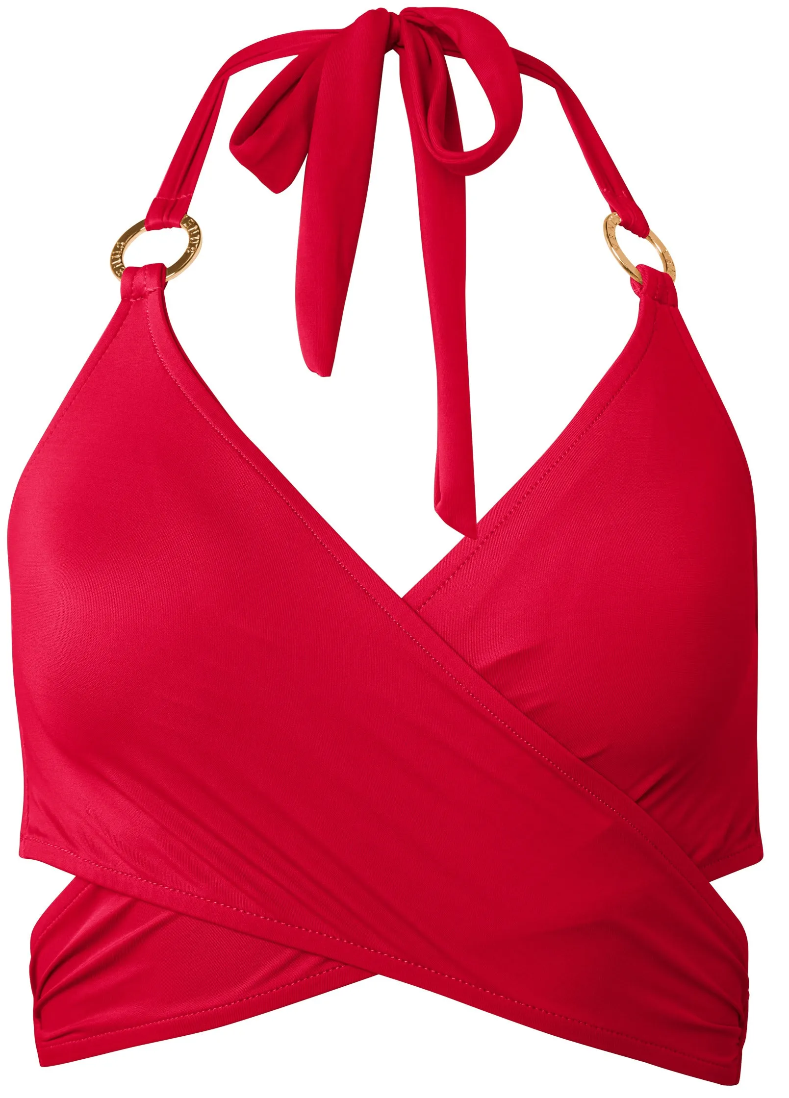 Laguna Wrap Bikini Top - Red Hot