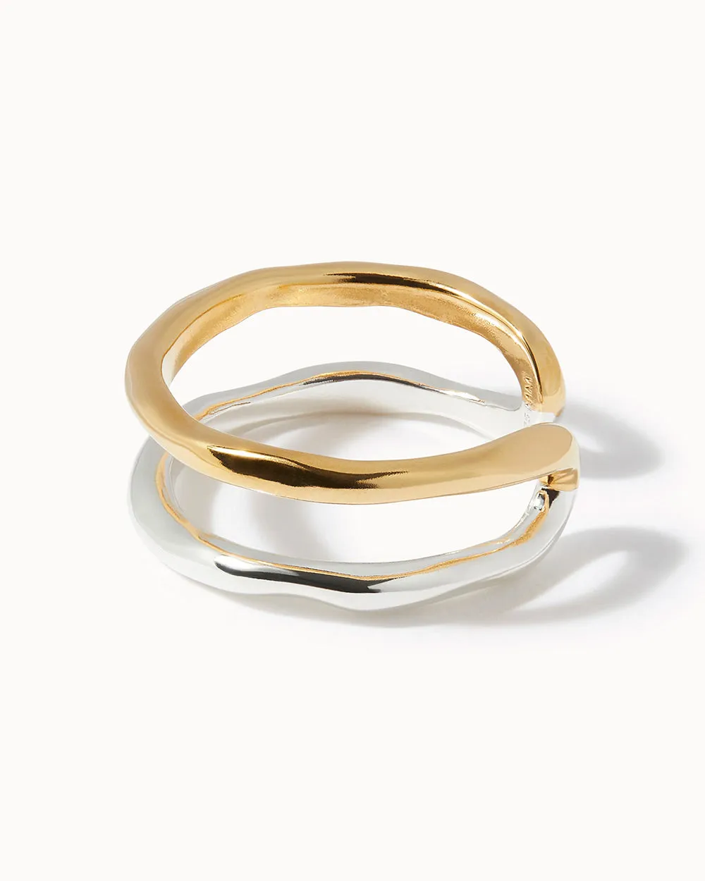 Lava Adjustable Two Tone Ring