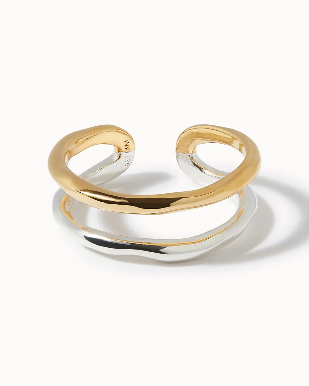 Lava Adjustable Two Tone Ring