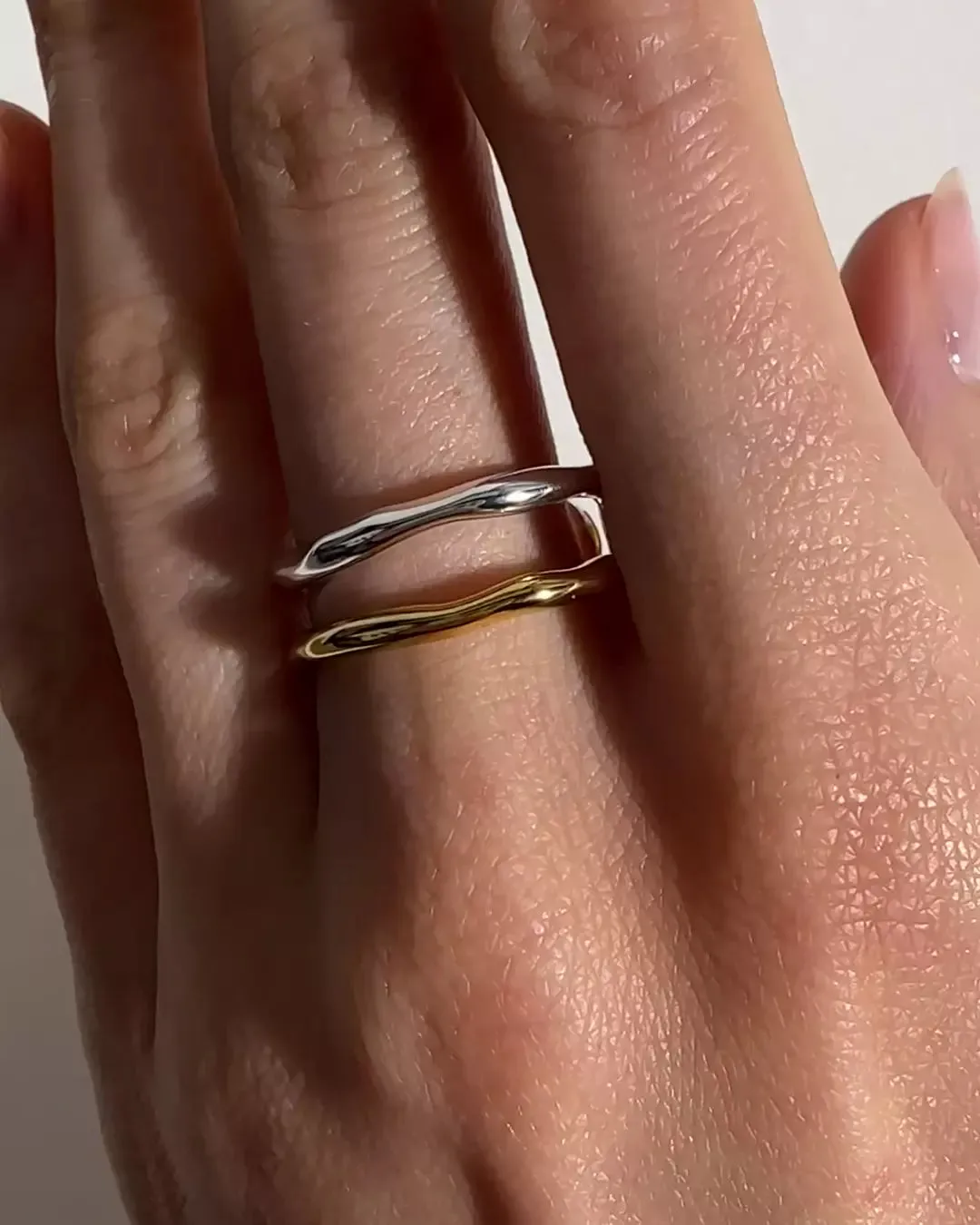 Lava Adjustable Two Tone Ring