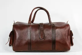 Leather bag luggage, Weekender Vintage Men's Genuine large brown weekend Travel, Waxed Duffle Bag