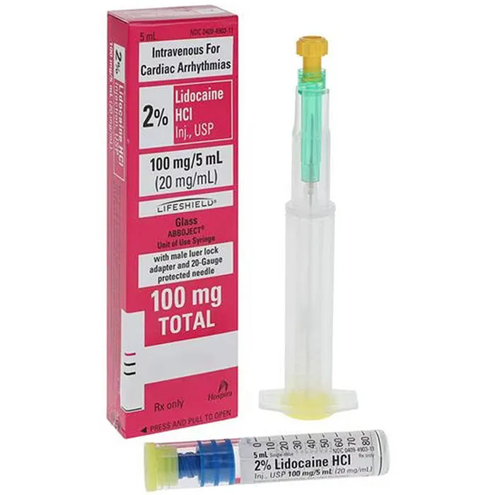 Lidocaine 2% for Injection 5 mL Abboject Prefilled Glass Syringe 10/Pack  (Rx)