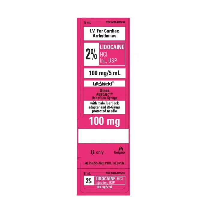 Lidocaine 2% for Injection 5 mL Abboject Prefilled Glass Syringe 10/Pack  (Rx)