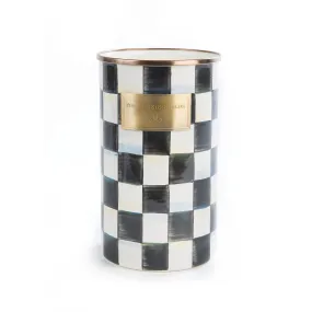 MacKenzie Childs Courtly Check Enamel Utensil Holder