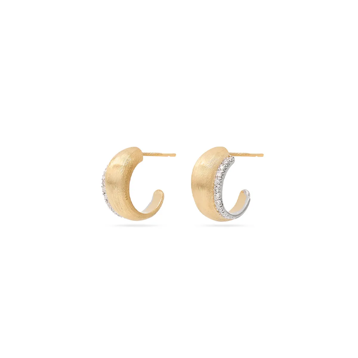 Marco Bicego Lucia Graduated Huggie Earrings With Diamonds