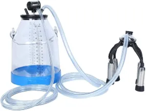 Meubon Milking Machine Bucket,Portable Transparent 32L Cow Milker Dairy Milking Machine Bucket Tank Barrel for Dairy Farm