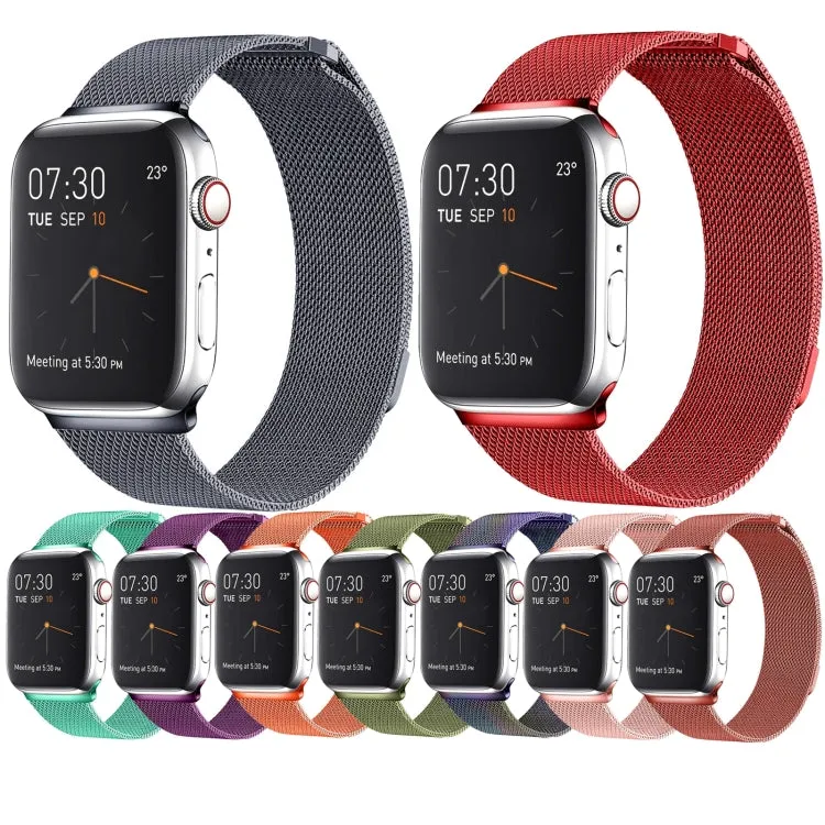 Milanese Loop Magnetic Stainless Steel Watch Band for Apple Watch Series 10 42mm / 9&8&7 41mm / SE 3&SE 2&6&SE&5&4 40mm / 3&2&1 38mm(Dark Gray)