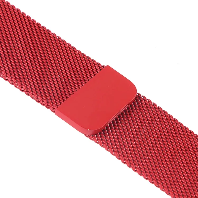Milanese Loop Magnetic Stainless Steel Watch Band for Apple Watch Ultra 49mm&Watch Ultra 2 49mm / Series 10 46mm / 9&8&7 45mm / SE 3&SE 2&6&SE&5&4 44mm / 3&2&1 42mm(Red)