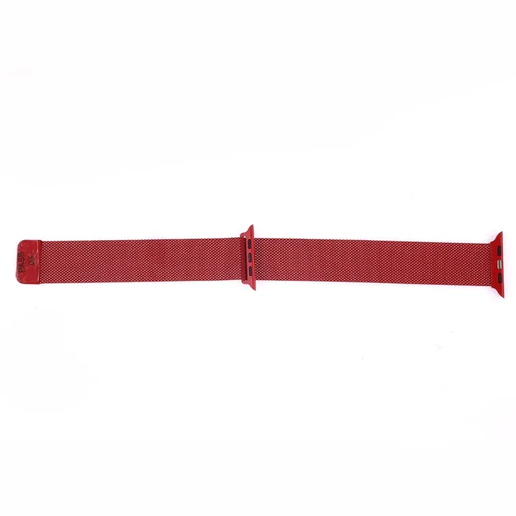 Milanese Loop Magnetic Stainless Steel Watch Band for Apple Watch Ultra 49mm&Watch Ultra 2 49mm / Series 10 46mm / 9&8&7 45mm / SE 3&SE 2&6&SE&5&4 44mm / 3&2&1 42mm(Red)