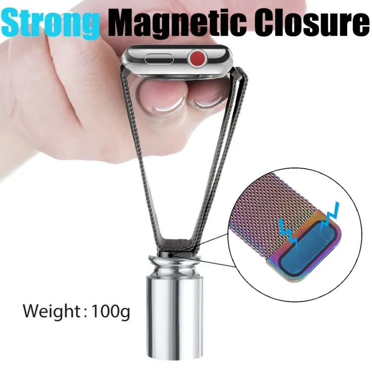 Milanese Loop Magnetic Stainless Steel Watch Band for Apple Watch Ultra 49mm&Watch Ultra 2 49mm / Series 10 46mm / 9&8&7 45mm / SE 3&SE 2&6&SE&5&4 44mm / 3&2&1 42mm(Red)