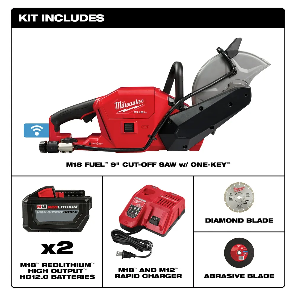 Milwaukee M18 Fuel 9" Cut-Off Saw with One-Key Kit